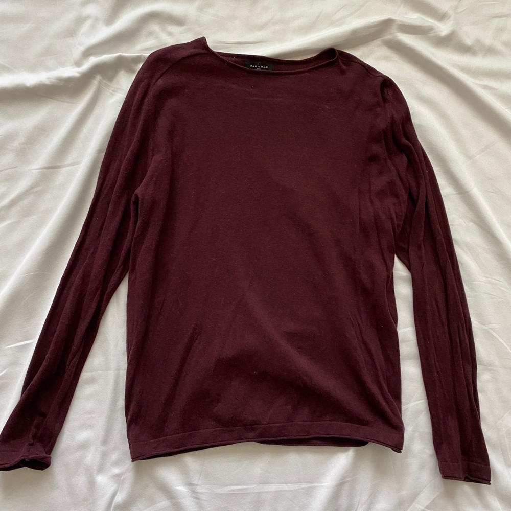 Zara Man Burgundy Sweater
